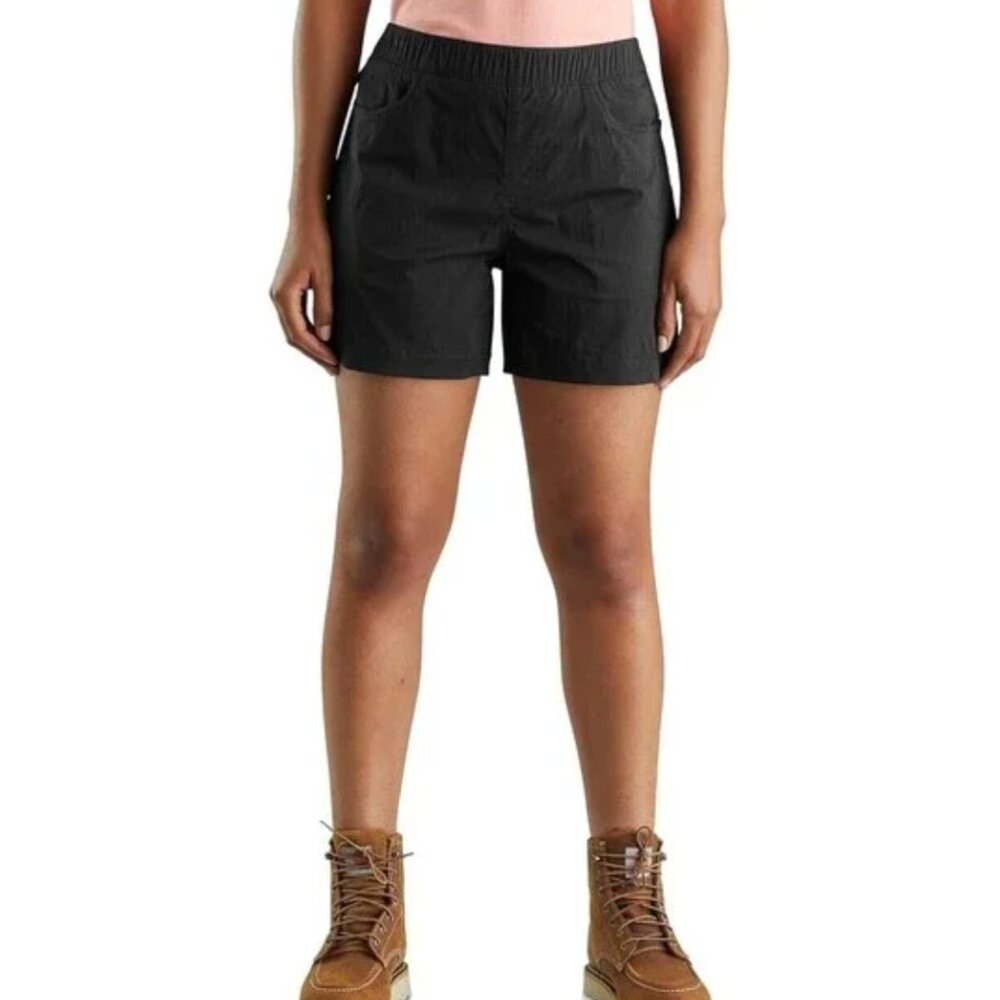 Carhartt Women's Black Force Relaxed Fit Ripstop Work Shorts Size Large‎ NWOT
